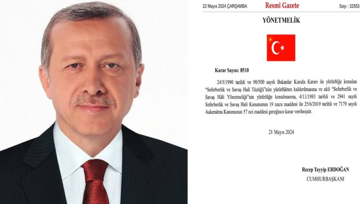 SEFERBERLİK YETKİSİ CUMHURBAŞKANI ERDOĞAN’DA