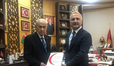 MHP GENEL BAŞKANI DEVLET BAHÇELİ’YE ANLAMLI ZİYARET