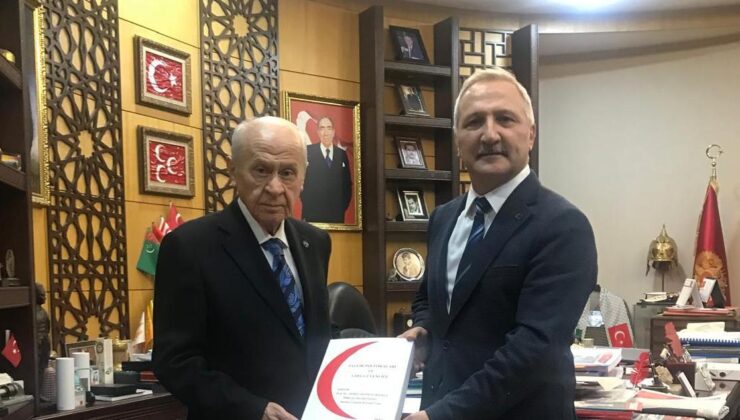 MHP GENEL BAŞKANI DEVLET BAHÇELİ’YE ANLAMLI ZİYARET