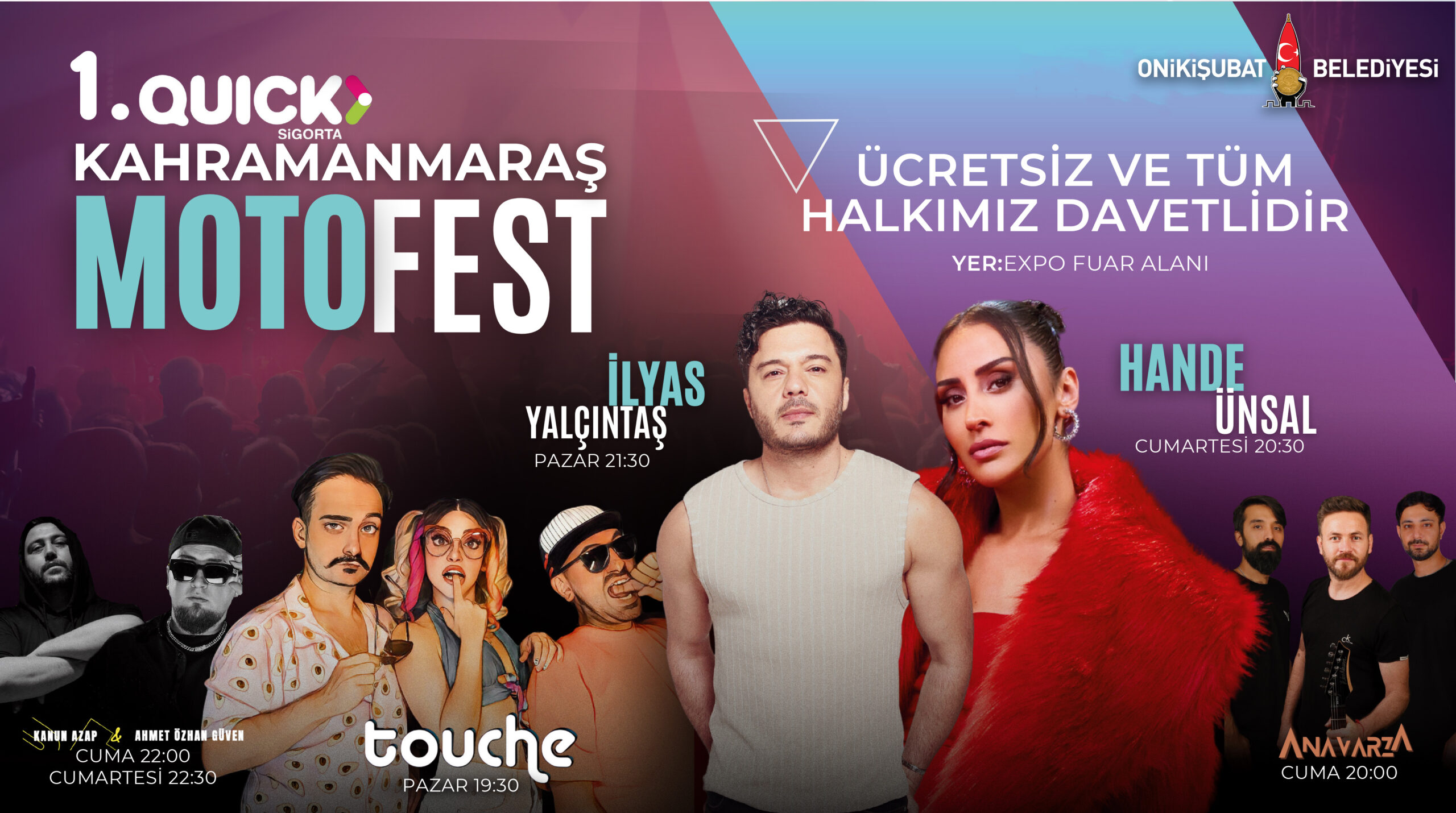 Onikişubat Belediyesi’nin ev sahipliğinde ve katkılarıyla 30 Mayıs – 1